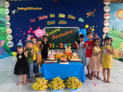 Trường Mầm Non Hoa Lan Chúc mừng sinh nhật các bé có ngày sinh trong tháng 01/2023
